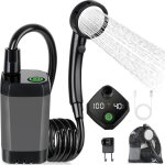 Letnerny - douche de camping portable, 6000 mah, batterie avec pompe, douche mobile d'extérieur avec ... Letnerny - douche de camping portable, 6000 mah, batterie avec pompe, douche mobile d'extérieur avec ...