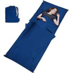 Letnerny - drap de sac de couchage duvet 90cm * 220cm portatif ultra léger doux 100% fibre de polyester ... Letnerny - drap de sac de couchage duvet 90cm * 220cm portatif ultra léger doux 100% fibre de polyester ...
