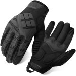 Letnerny - gants de cyclisme a doigts complets, gants de moto respirants a ecran tactile, absorbant les ...