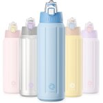 Letnerny - gourde de 600 ml, avec couvercle filtrant et fermeture de s�curit�, anti - fuite, isotherme, ...