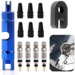 Letnerny - kit 12 pices rparation tubeless valves ¿ dmonte valve, obus presta, adaptateurs pompe, ...