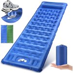 Letnerny - matelas camping, matelas autogonflant confortable am�lior�, 13cm d'�paisseur, matelas gonflable ...