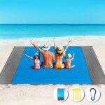 Letnerny - tapis de plage impermable, natte de plage xxl serviette de plage anti sable 210x200 cm, plage ...