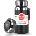 Letnerny - tasse de voyage, gourde isotherme, avec indicateur de température a ecran, bouteille inox ... Letnerny - tasse de voyage, gourde isotherme, avec indicateur de température a ecran, bouteille inox ...