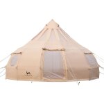 Letnerny - tipi tente familiale en coton pour 8 personnes - pyramide, yourte - grande tente pour camping, ...
