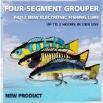 Leurre electrique de type poisson nageur avec lumi�re led rechargeable par usb, app�t artificiel de type ...