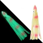 Leurre lumineux en forme de calmar, 5 units d'appt artificiel 5 cm, phosphorescent en caoutchouc avec ...