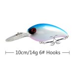 Leurre mn rigide de type poisson nageur, appt elidal pour la pche en surface, au bar ou a la carpe, ...