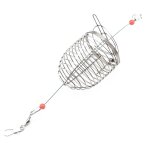 Leurre m�tallique conique avec fil m�tallique pour la p�che a la carpe, porte - panier, mangeoire, moule, ...