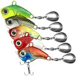 Leurre m�tallique coulant avec hame�on wobbler, app�t artificiel id�al pour la p�che au brochet, au dor� ...