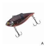 Leurre mtallique vibrant coulant avec yeux 3d, appt artificiel idal pour la pche au bar, au brochet ...
