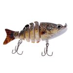 Leurre de pche de 3. 3 pouces multi - sections 6 segments avec yeux 3d, appts durs de surface avec ...