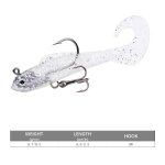 Leurre de pêche en caoutchouc souple, appât elcoulant, poisson nageur, queue en t bouclée, tête de gabarit, ... Leurre de pêche en caoutchouc souple, appât elcoulant, poisson nageur, queue en t bouclée, tête de gabarit, ...