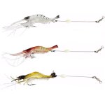 Leurre de pêche lumineux et souple pour crevettes, appât souple avec hameçon, leurre de pêche en mer ... Leurre de pêche lumineux et souple pour crevettes, appât souple avec hameçon, leurre de pêche en mer ...