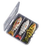 Leurres de pche pour truite basse, leurres  corps dur  6 segments avec hameon triple