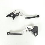 Levier frein droit sifam pour moto kawasaki 500 gpz ex (s) 2 disques 1988 a 2005 alu cnc noir argent ...