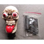 Levier de vitesse crane beige et langue rouge pommeau auto