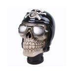 Levier de vitesse crane logo pirate noir et blanc tete de mort