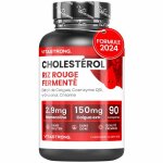 Levure de riz rouge cholestrol - 2, 9mg monacoline k, coq10, caigua, ? - oryzanol, policosanol, chrome ...