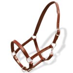 Licol licou en cuir rglable pour ecurie poney marron