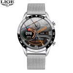 Lige - montre intelligente etanche pour homme, ecran tactile cercle complet, appel bluetooth, activit ...