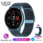 Lige - montre intelligente etanche pour hommes et femmes, appel bluetooth, bracelet de fitness sportif, ...