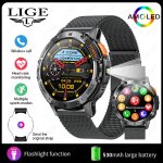 Lige - montre intelligente pour homme, grande batterie 530mah, appel bluetooth, bracelet de sport et ... Lige - montre intelligente pour homme, grande batterie 530mah, appel bluetooth, bracelet de sport et ...