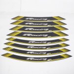 Liseret de jante racing s2 concept avant et arri�re jaune et noir w20j006 neuf