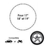 Liseret r�tror�fl�chissant flammes pour jantes de voiture moto sticker orange