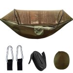Lit de camp automatique avec moulinet pour mosquitos en nylon pour camping en plein air et tentes avec ...