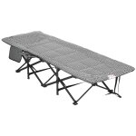Lit de camp pliable portable design sac de transport matelas intgr motif pied - de - poule noir blanc ...