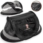 Lit de camping - twinky - nomande d'enfant - 107x65x45 cm - pop - up - noir