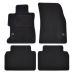 Logo tapis de sol noir velours sur mesure pour honda civic 4d 2006 - 2011, 4pcs, ajustement prcis, base ...
