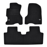 Logo tapis de sol noir velours sur mesure pour honda civic 5d 2000 - 2005, 4pcs, ajustement prcis, base ...