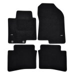 Logo tapis de sol noir velours sur mesure pour hyundai i20 depuis 2019, 4pcs, ajustement prcis, renforce ...