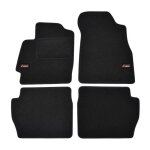Logo tapis de sol noir velours sur mesure pour mazda 2 2007 - 2014, 4pcs, ajustement pr�cis, renforc�e ...