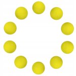 Lot de 10 balles de sport en mousse eva pour entranement de golf, jaunes