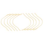 Lot de 10 connecteurs de boucle de bas de ligne tress�s orange de 20 lb pour la p�che a la mouche