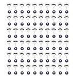 Lot de 10 flotteurs ovales en caoutchouc noir, bouchon en forme de haricot spatial, pour p�che a la carpe, ...