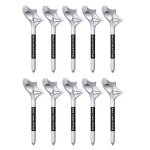 Lot de 10 tees de golf rsistants a l'usure, portables, a insertion oblique, pour rduire les frottements, ...