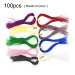 Lot de 100 accessoires de pche a la mouche, plumes colores, ligne d'appt en soie durable, pratique ...