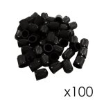 Lot de 100 bouchons de valves plastique pour voiture v�lo quad scooter. . .