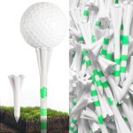 Lot de 100 tees de golf en plastique incassable de 80 tees avec 20 tees en fer mlangs, durables, longs ...