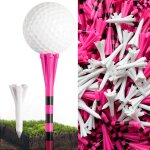 Lot de 100 tees de golf en plastique incassable de 80 tees avec 20 tees en fer mlangs, durables, longs ...