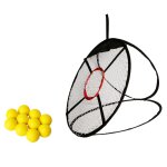 Lot 10pcs balles de practice formation de golf et filet golf portable 24'' filet d'entranement kit