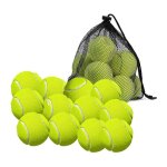 Lot de 12 balles de tennis avec sac de rangement, de bonne qualit?, ? paroi ?paisse, parfait pour le ...