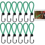 Lot de 12 tendeurs de b�che, tendeurs de b�che, sangles elastiques pour camping