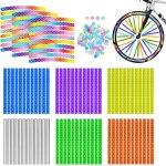 Lot de 138 rflecteurs de rayons de vlo pour enfant - rflecteurs de rayons de vlo
