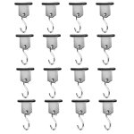 Lot de 16 crochets d'auvent pour camping - car l�ger, clip de suspension pour lumi�re de f�te argent