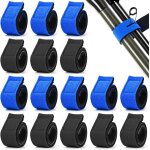 Lot de 16 sangles de canne a pche - 2 couleurs - sangles velcro rglables - sangles elastiques avec ...